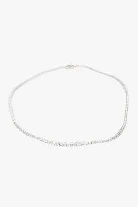 14K White Gold Line 2.4 Carat Diamond Necklace