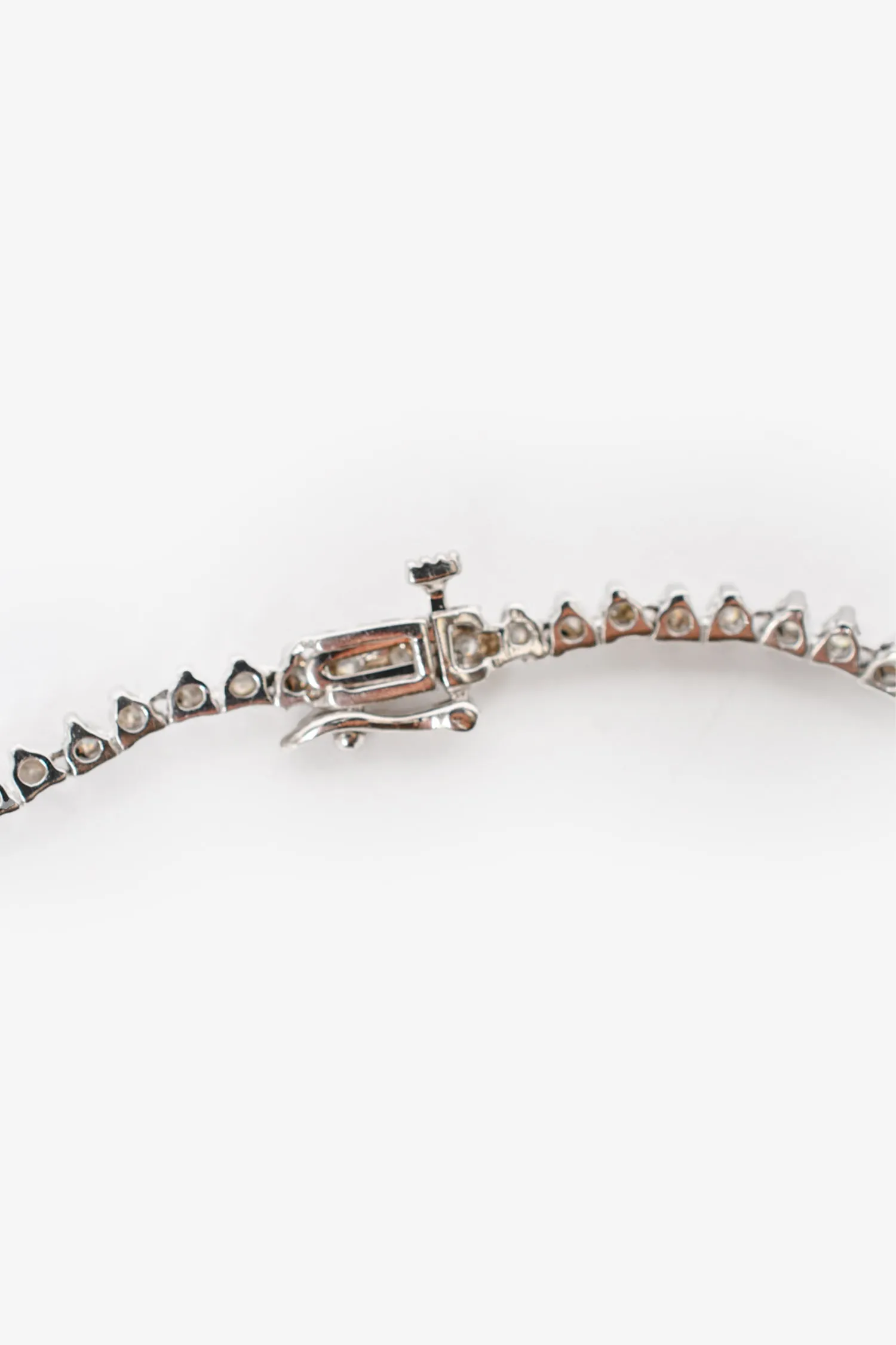14K White Gold Line 2.4 Carat Diamond Necklace