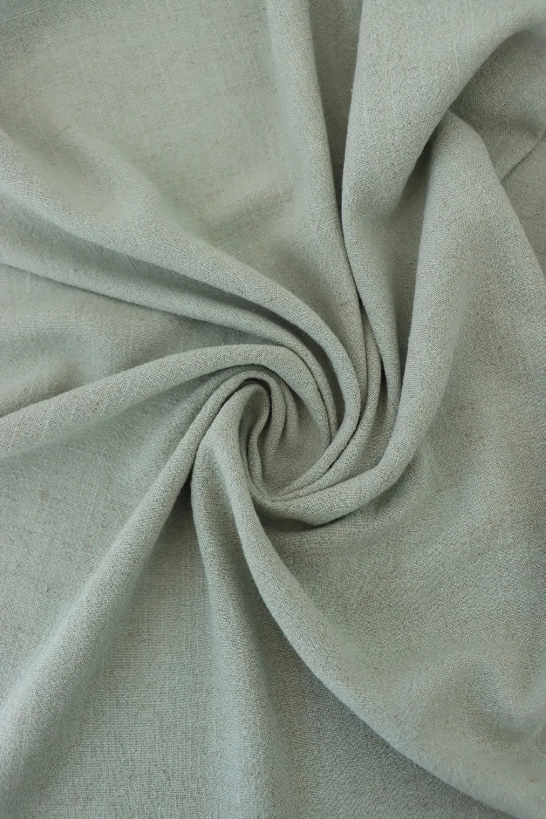 2YD PRECUT; Misty Green Luxor Heavy Linen Slub