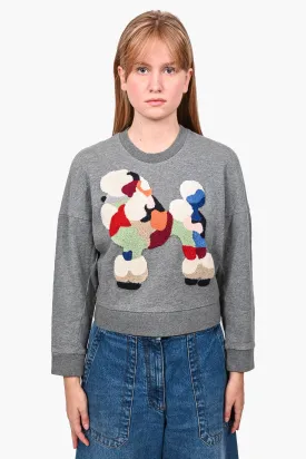 3.1 Phillip Lim Grey Sweatshirt with Multicolour Poodle Size XS