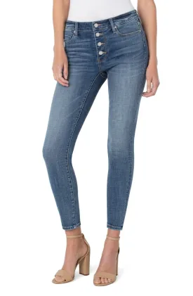 Abby Ankle Skinny Jean With Exposed Buttons