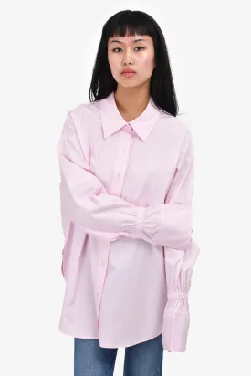A.L.C Pink/White Pinstripe Button Down Shirt Size 4