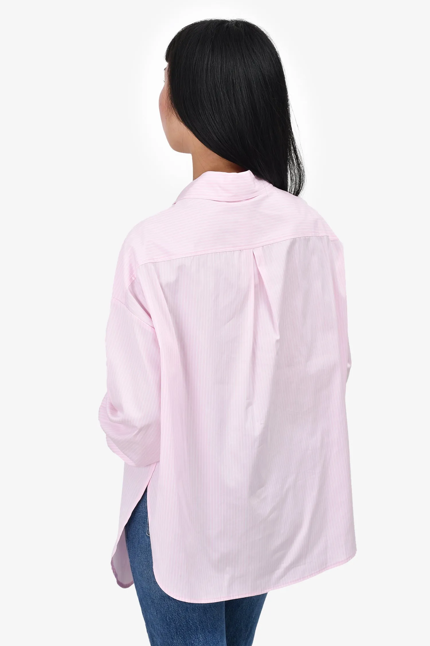 A.L.C Pink/White Pinstripe Button Down Shirt Size 4