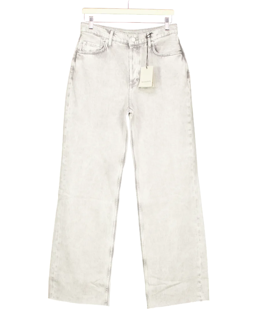 AllSaints Grey Wendel Straight Leg Denim Jeans W27