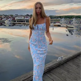 Amy Fashion - Elegant Sleeveless Maxi Sexy Backless Dress