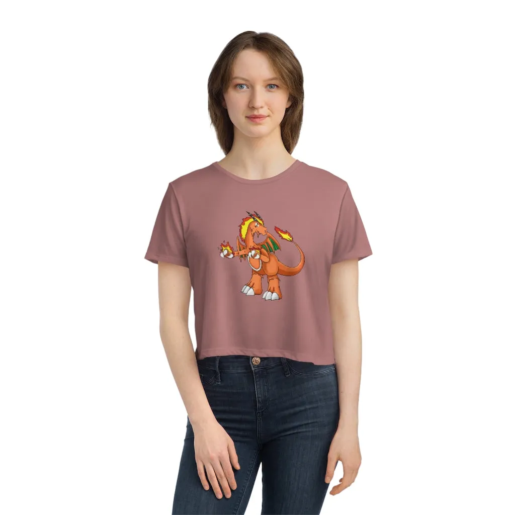 Angetiron Women's Flowy Cropped Tee