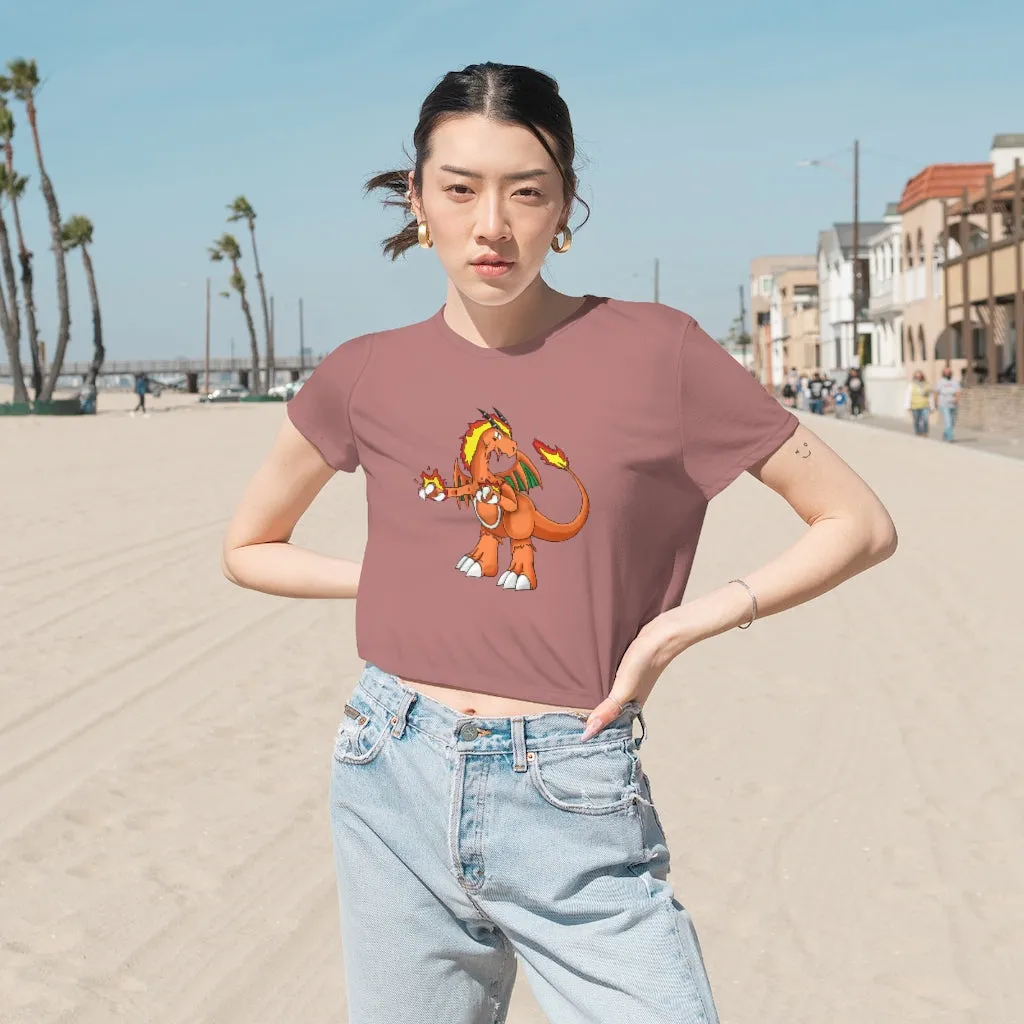 Angetiron Women's Flowy Cropped Tee