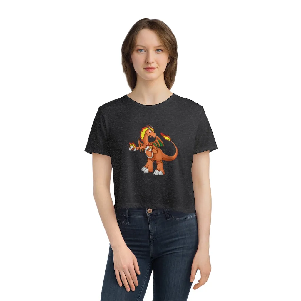 Angetiron Women's Flowy Cropped Tee