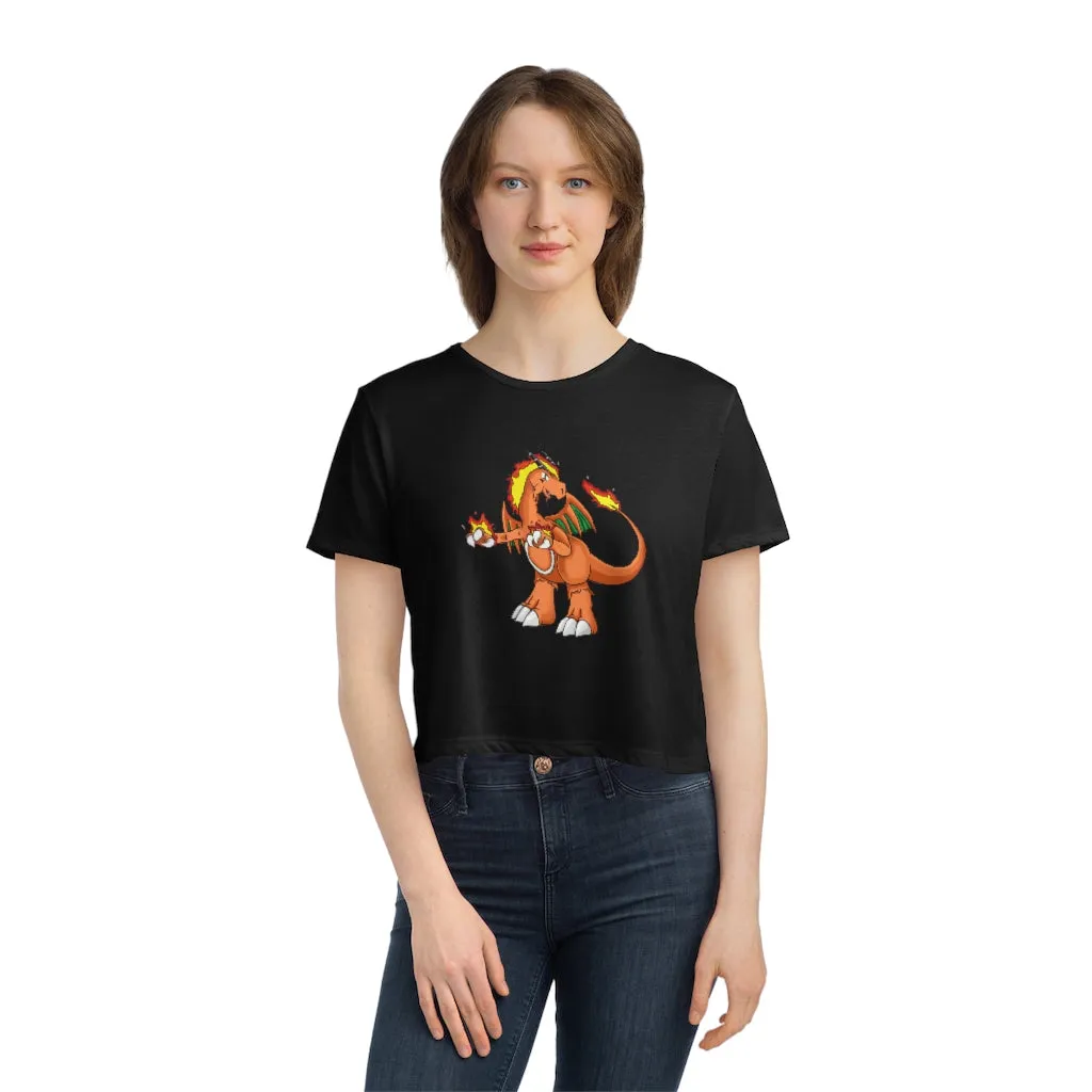 Angetiron Women's Flowy Cropped Tee