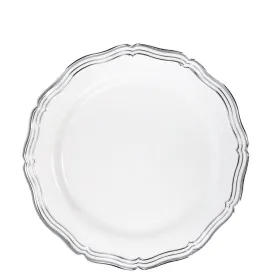 Aristocrat Collections Salad Plate White & Silver 7.5"