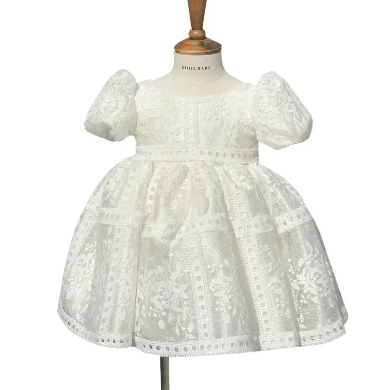 Baptism Dresses Baby Girl Cute Elegant Wedding Puffy White Princess Dress Flower Girl Dresses