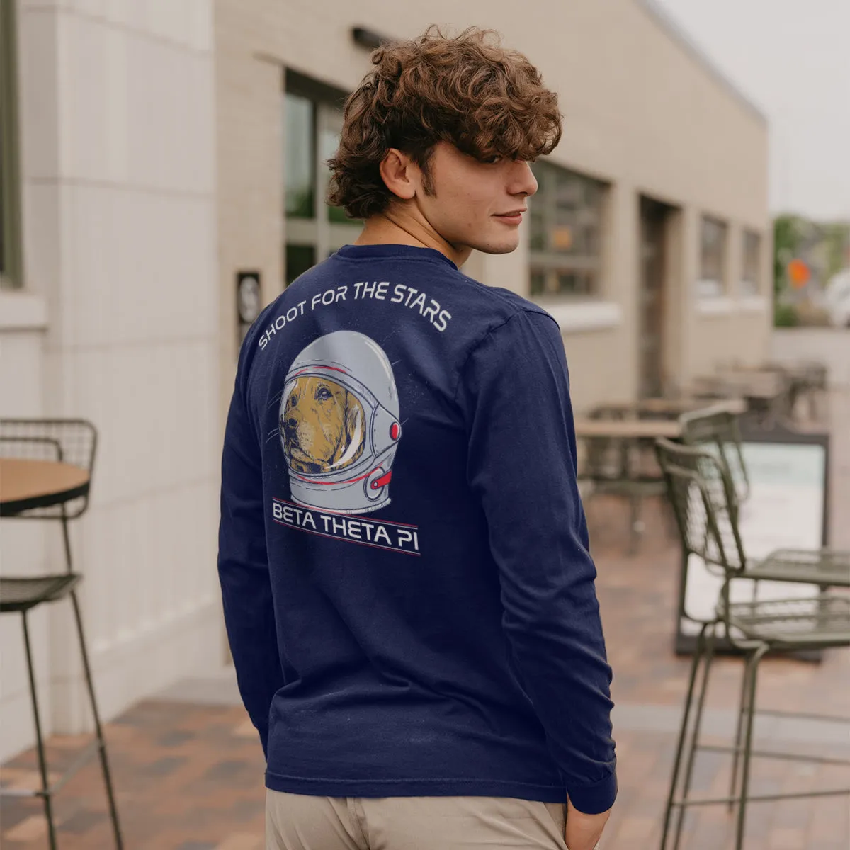 Beta Comfort Colors Astronaut Retriever Long Sleeve Tee