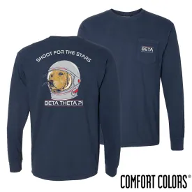Beta Comfort Colors Astronaut Retriever Long Sleeve Tee