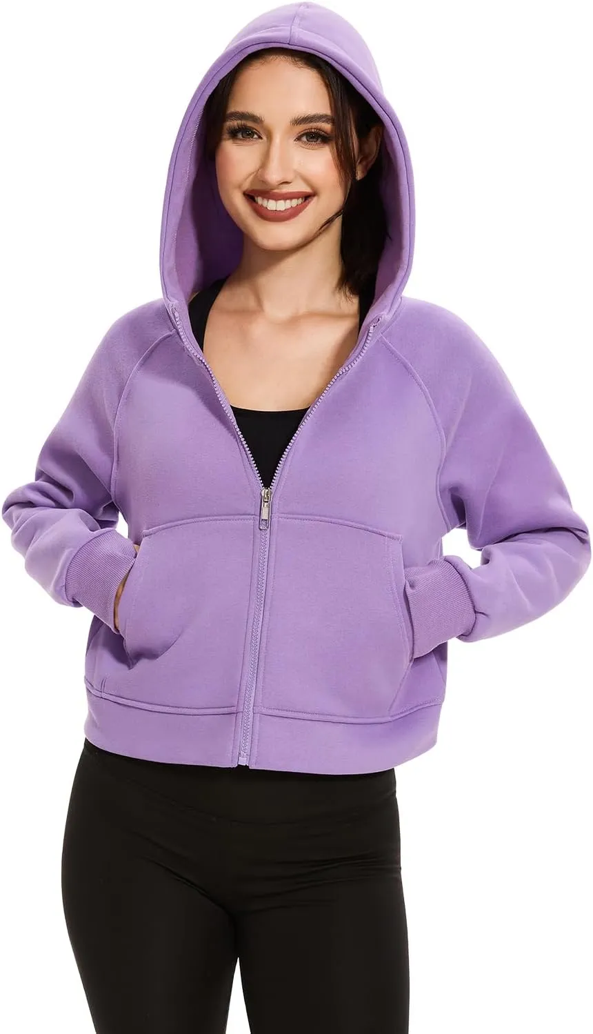 Cosy Pyro Womens Zip Up Hoodies Fleece Jackets Long Sleeve Sweatshirts Fall Fashion Outfits 2025