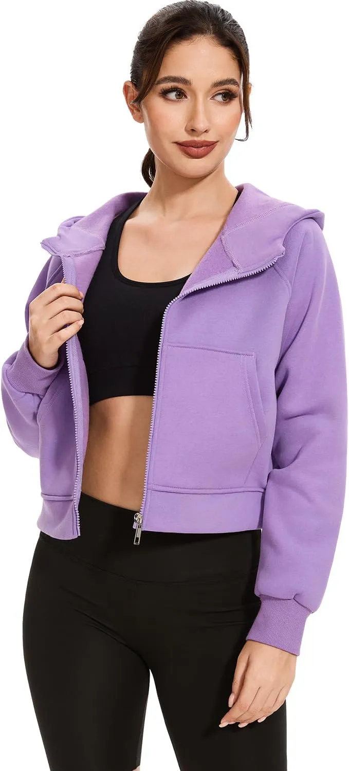 Cosy Pyro Womens Zip Up Hoodies Fleece Jackets Long Sleeve Sweatshirts Fall Fashion Outfits 2025