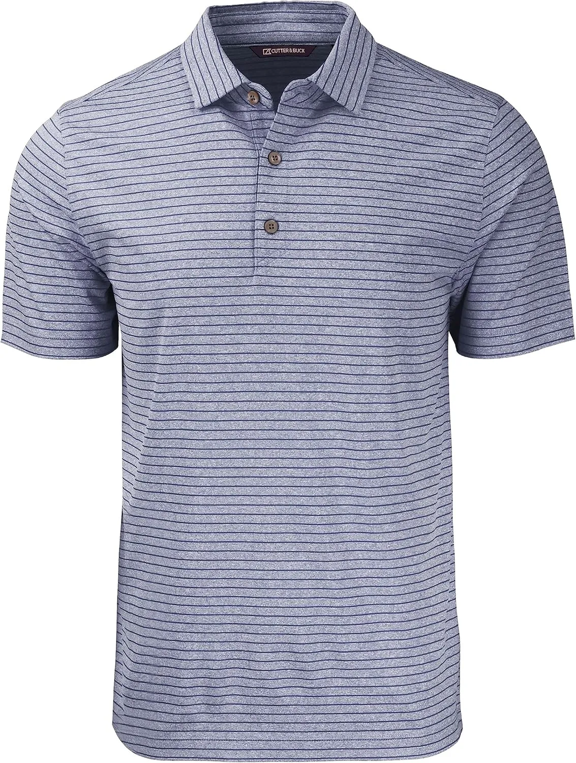 Cutter & Buck Forge Eco Heather Stripe Stretch Recycled Mens Big & Tall Polo