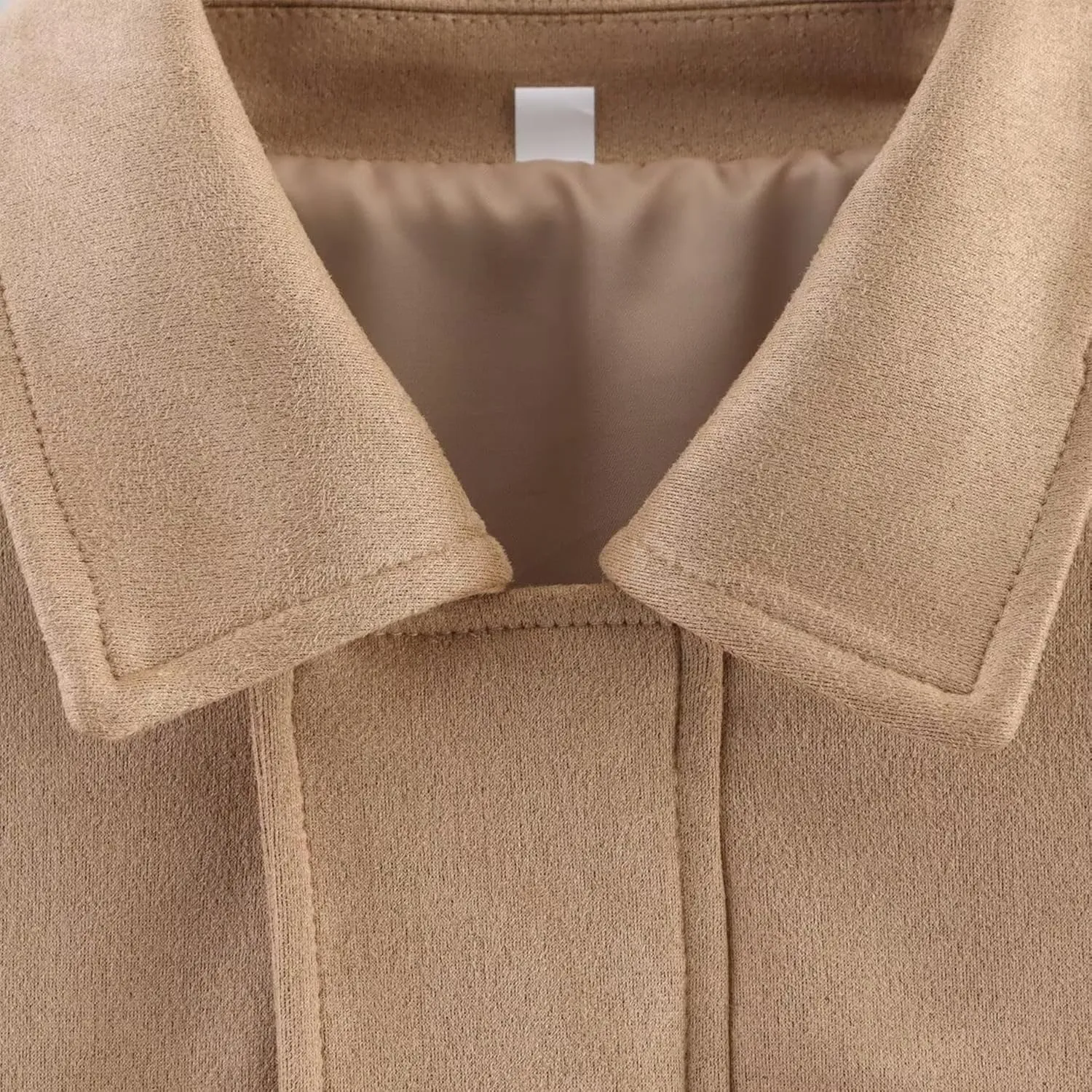 Faux Suede Jacket Women Oversized Long Sleeve Zip Up Epaulet Bomber Leather Jackets Oversized Casual Coat