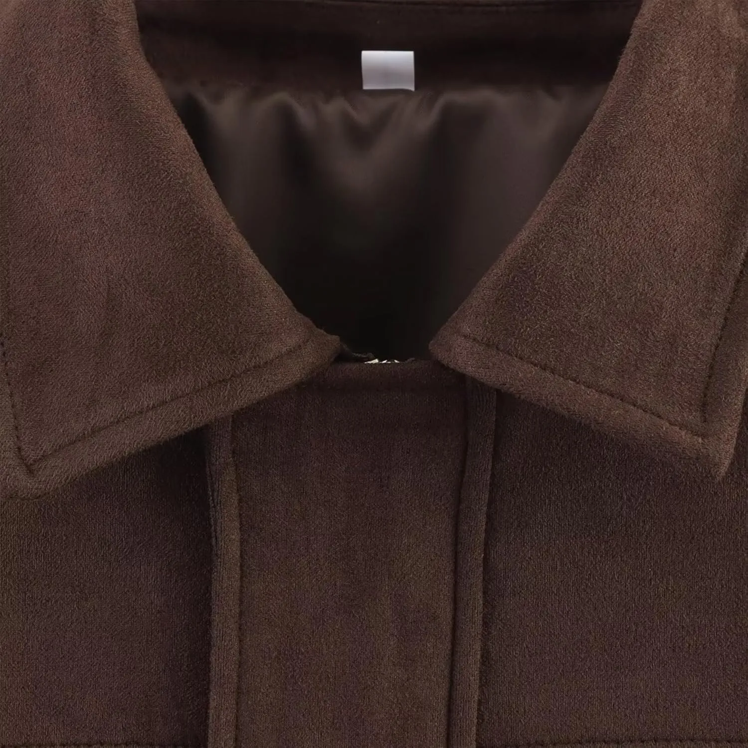 Faux Suede Jacket Women Oversized Long Sleeve Zip Up Epaulet Bomber Leather Jackets Oversized Casual Coat