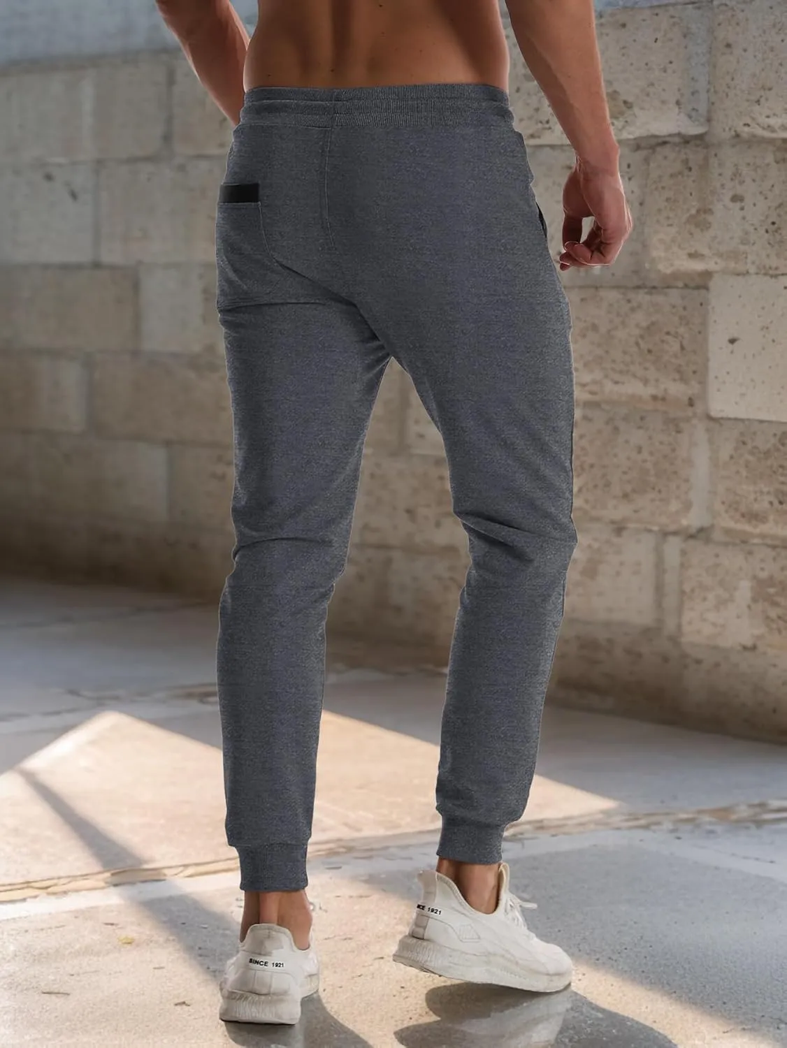 FLYFIREFLY Men's Jogger Sweatpants Gym Workout Running Pants Athletic Bottom Training Track Pants Joggers for Men