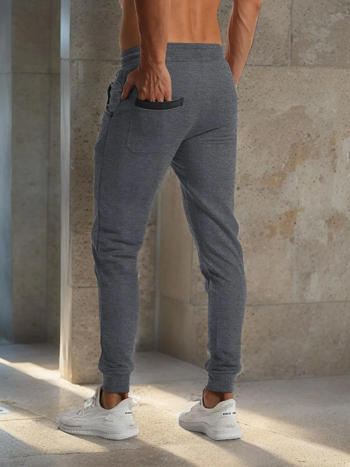 FLYFIREFLY Men's Jogger Sweatpants Gym Workout Running Pants Athletic Bottom Training Track Pants Joggers for Men