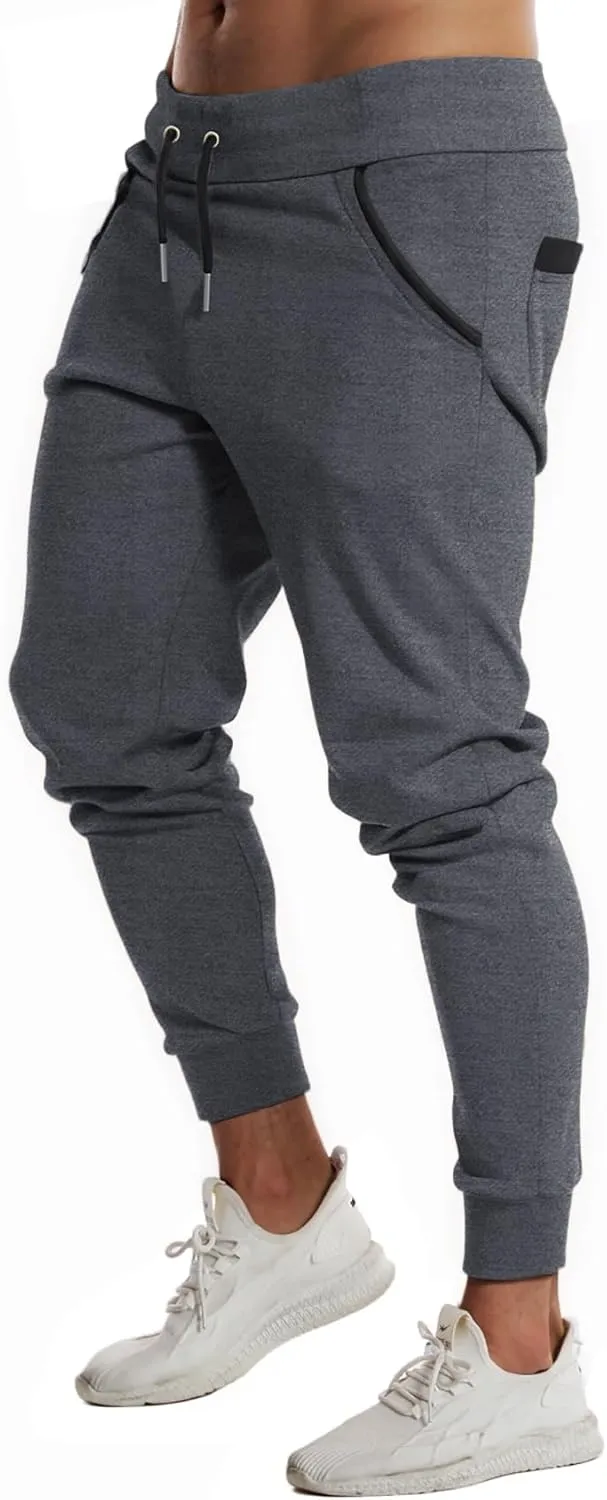 FLYFIREFLY Men's Jogger Sweatpants Gym Workout Running Pants Athletic Bottom Training Track Pants Joggers for Men
