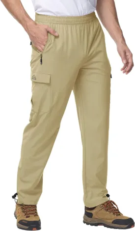 Gopune Men's Lightweight Joggers Quick Dry Hiking Athletic Pants Outdoor Running Casual Track Pants