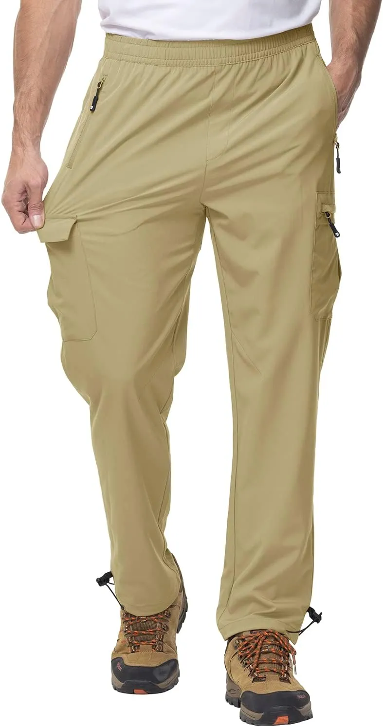Gopune Men's Lightweight Joggers Quick Dry Hiking Athletic Pants Outdoor Running Casual Track Pants