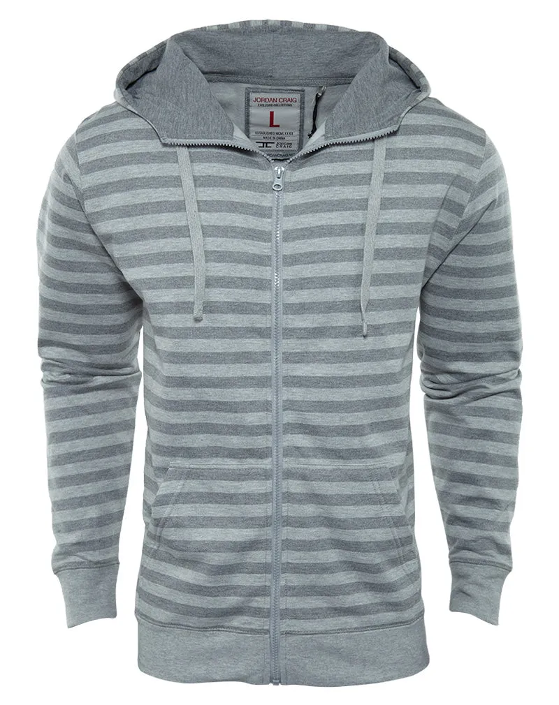 Jordan Craig Striped Full Zip Hoodie Mens Style : RN79771