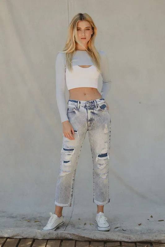 KanCan High Rise Straight Jeans