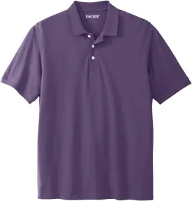 KingSize Men's Big & Tall Shrink-Less Piqu Polo Shirt
