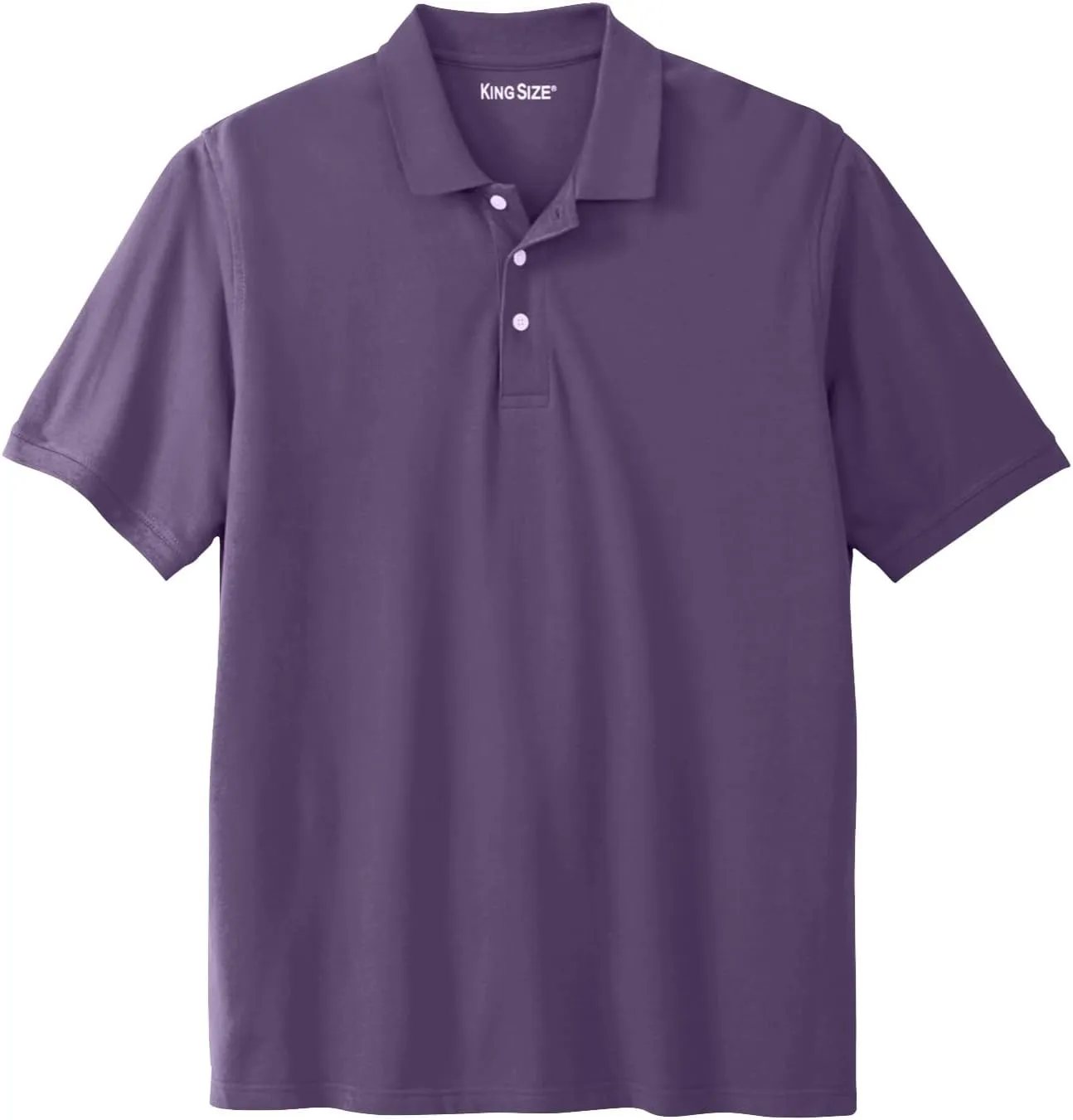 KingSize Men's Big & Tall Shrink-Less Piqu Polo Shirt