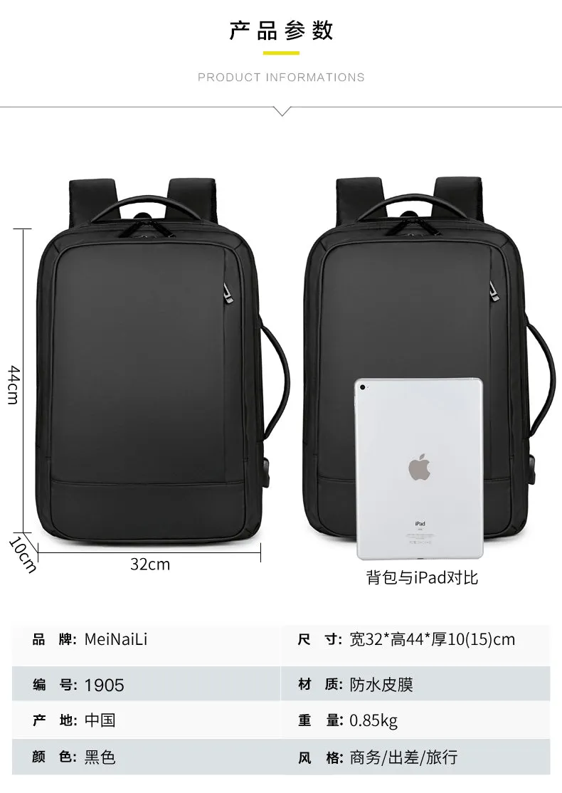 Male large-capacity functional travel bag