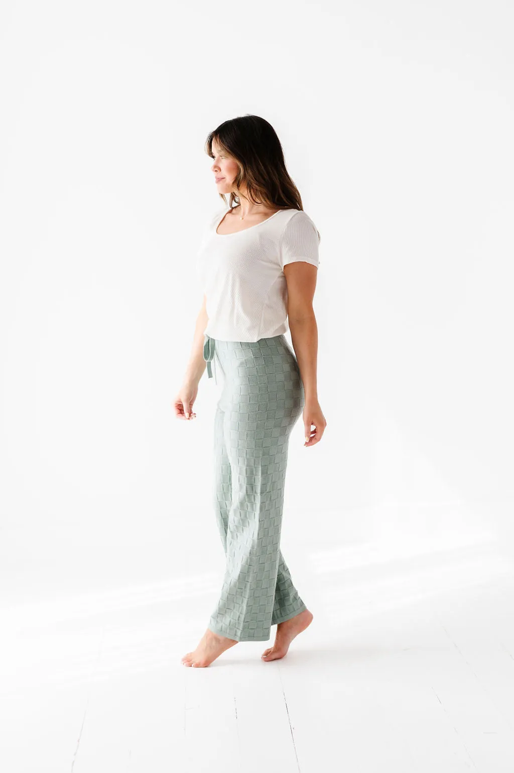 Morgan Textured Lounge Pants - Size Small Left