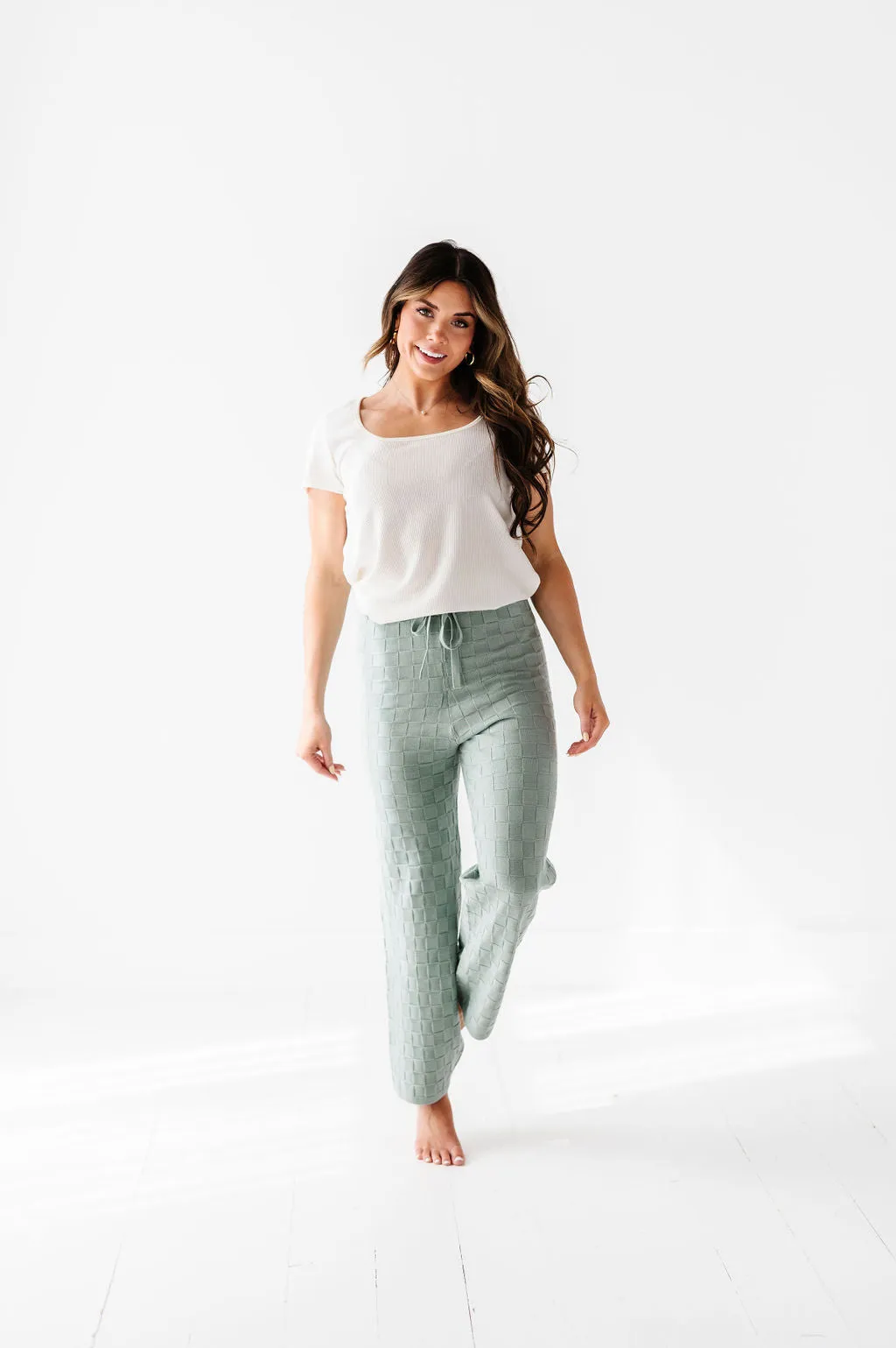 Morgan Textured Lounge Pants - Size Small Left