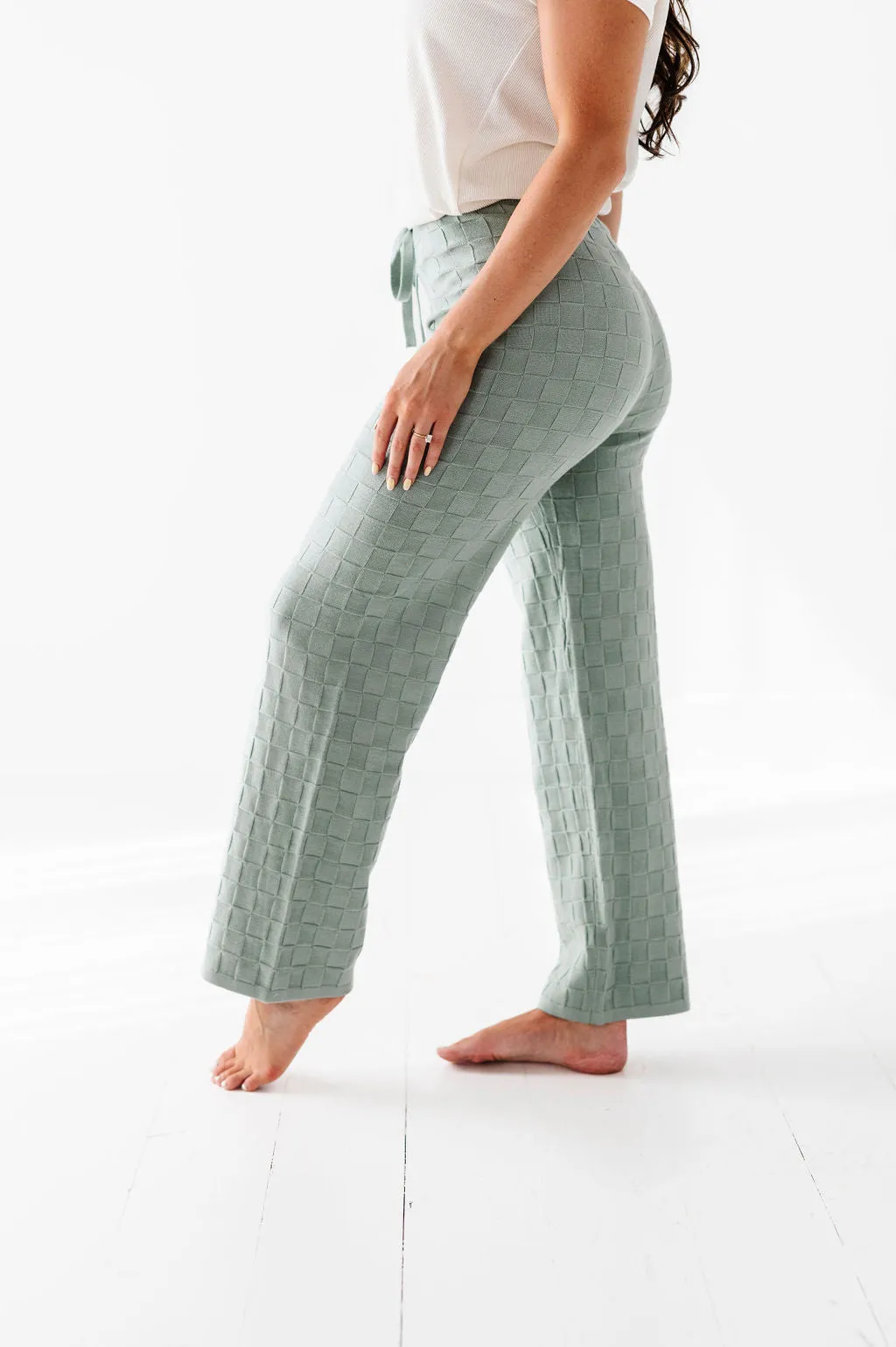 Morgan Textured Lounge Pants - Size Small Left