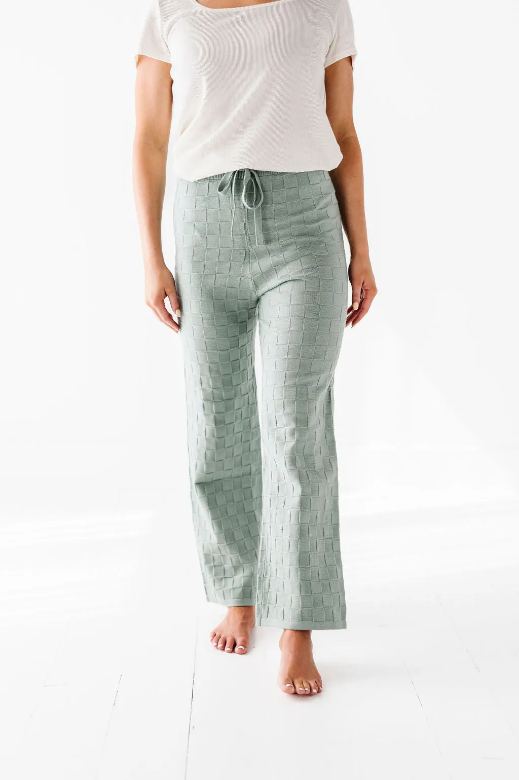 Morgan Textured Lounge Pants - Size Small Left