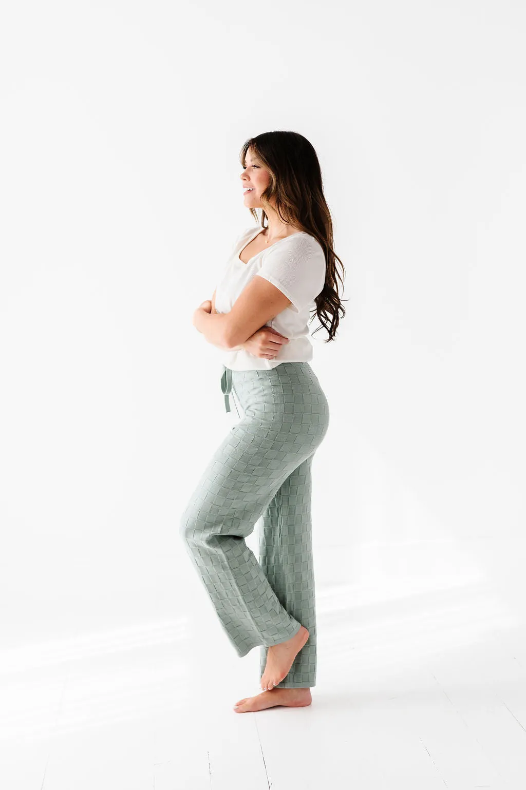 Morgan Textured Lounge Pants - Size Small Left