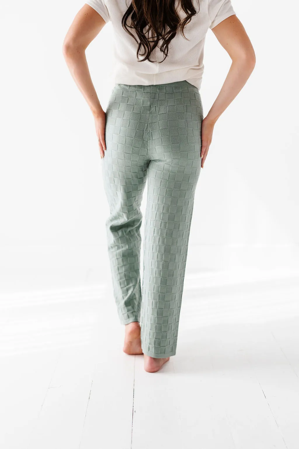Morgan Textured Lounge Pants - Size Small Left