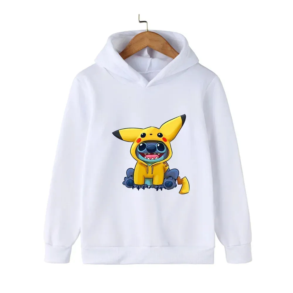 New Lilo and Stitch Cartoon Hoodie for Children Sweatshirt Funny Anime Casual Top Baby Clothes Toddler Girl Boy Toddler