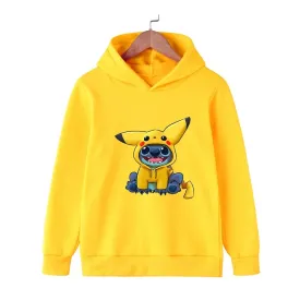 New Lilo and Stitch Cartoon Hoodie for Children Sweatshirt Funny Anime Casual Top Baby Clothes Toddler Girl Boy Toddler