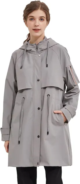 Orolay Women's Long Windbreaker Hooded Light Jacket Active Outdoor Anoraks