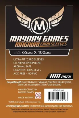 "7 Wonders" Card Sleeves - Copper Magnum Ultra-Fit (65X100Mm) - 100 Sleeves (7102)