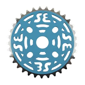 SE Racing One Piece Alloy Spider BMX Chainring 33T Blue - Live4Bikes