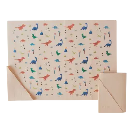 Silicone Placemat Dinosaur Warm Cream