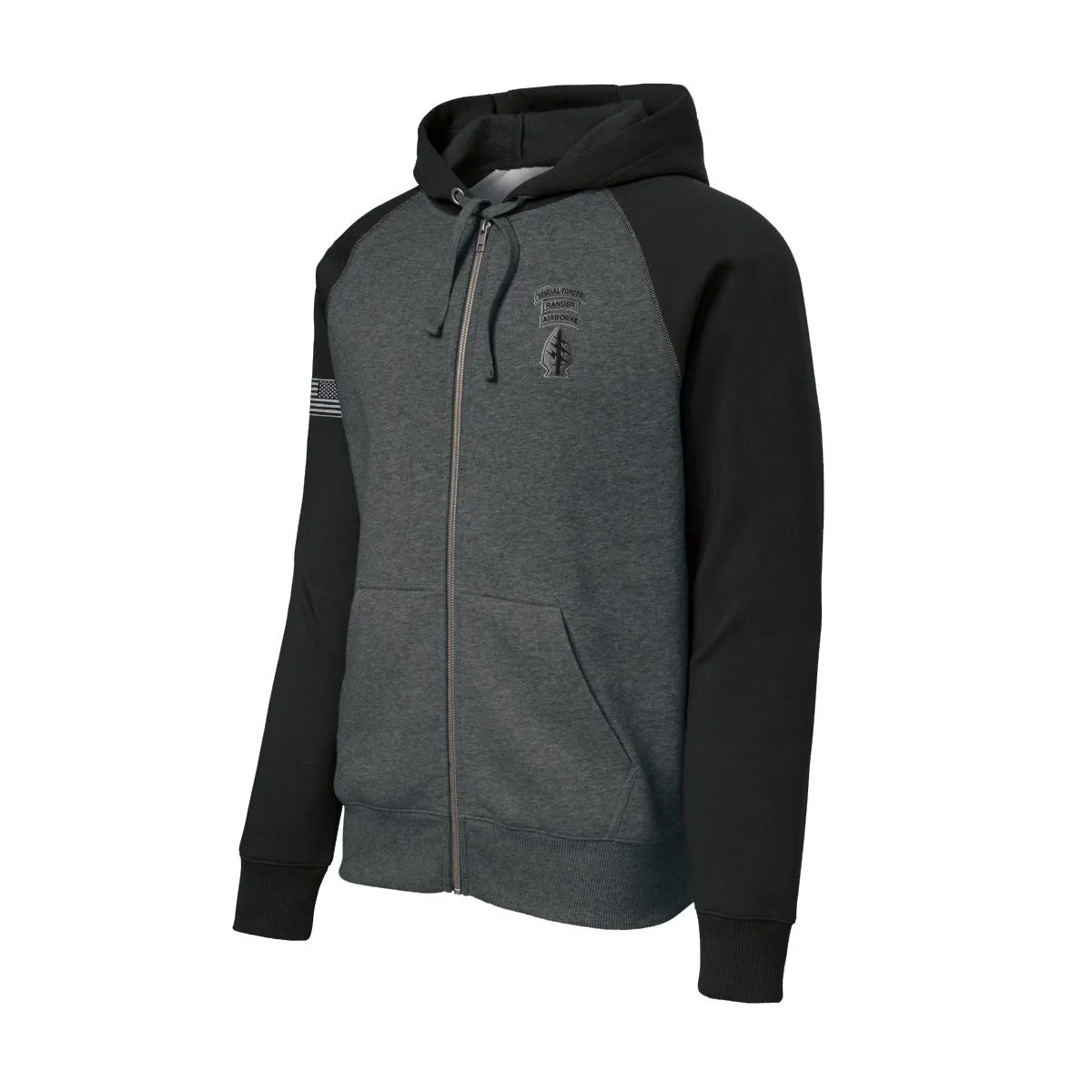 Special Forces Airborne Ranger Color Block Zip Up Hoodie