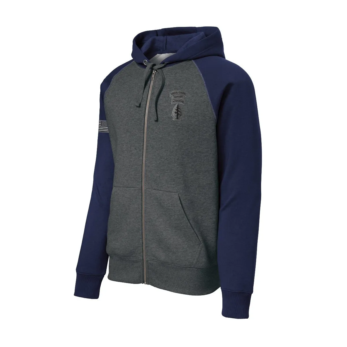 Special Forces Airborne Ranger Color Block Zip Up Hoodie