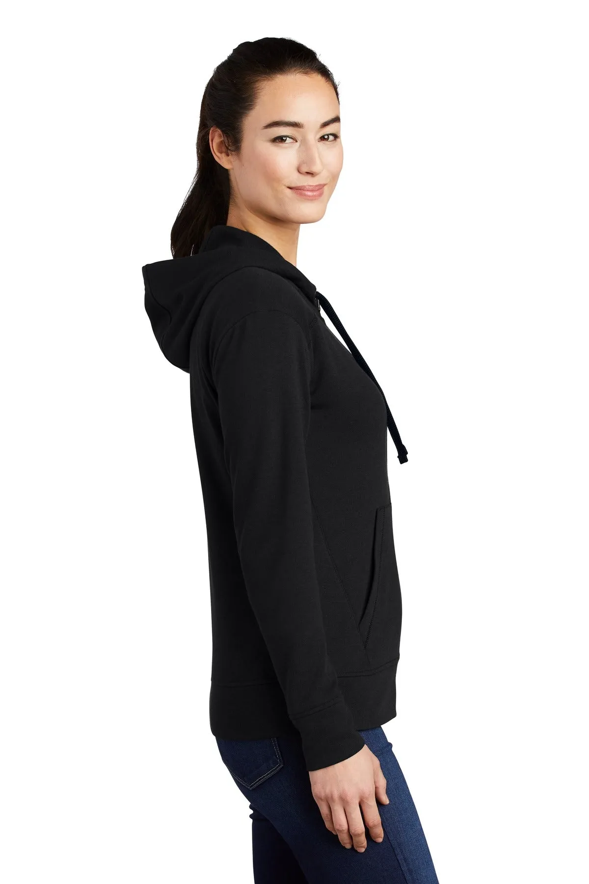 Sport-Tek ® Ladies PosiCharge ® Tri-Blend Wicking Fleece Full-Zip Hooded Jacket LST293