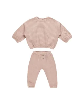 Textured Sweat Set | Blush