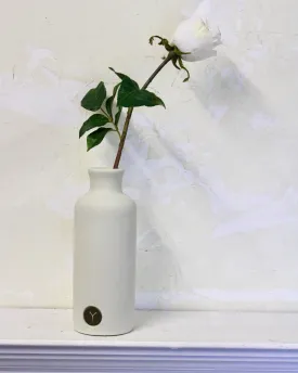 Warm White Matte Bottle Vase (Large)