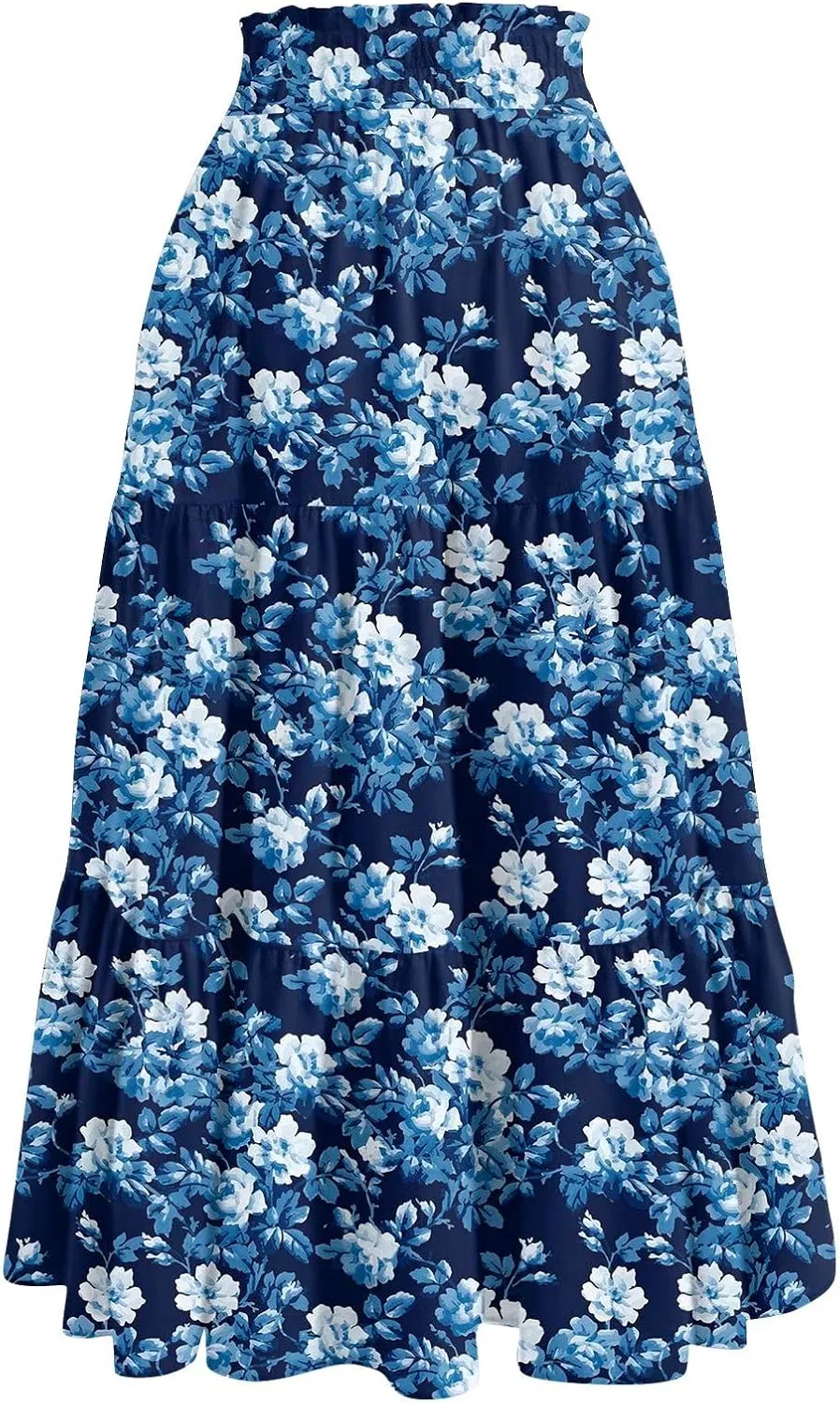 Women's 2025 Bohemian Long Skirts Flowy High Waist A Line Elegant Maxi Skirts for Women Summer Pleated Midi Skirts